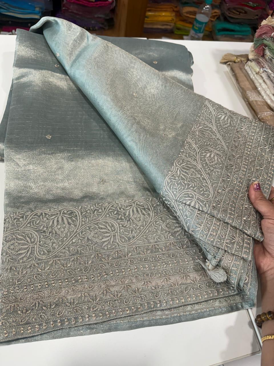 Pure tissue organza sarees
