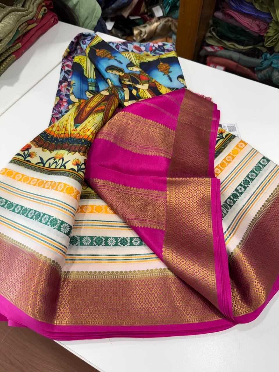 😍Digital print mysore silk sarees 😍