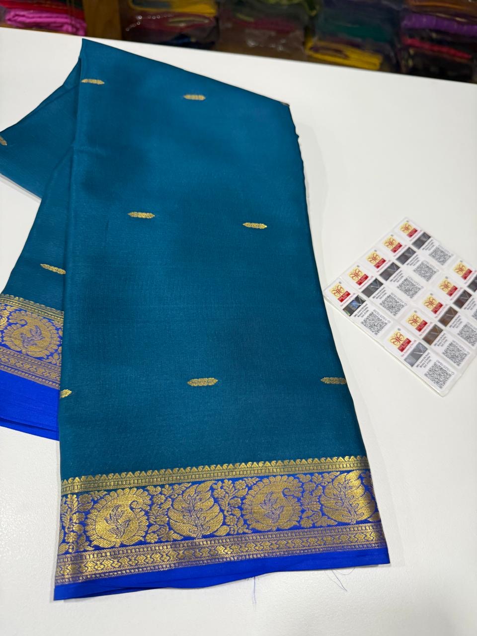 Mysore silk saree light weight pattern