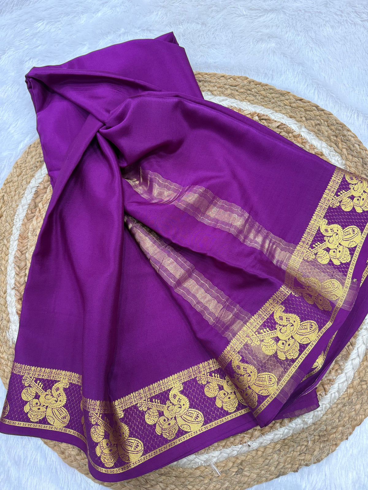 Mysore silk self border