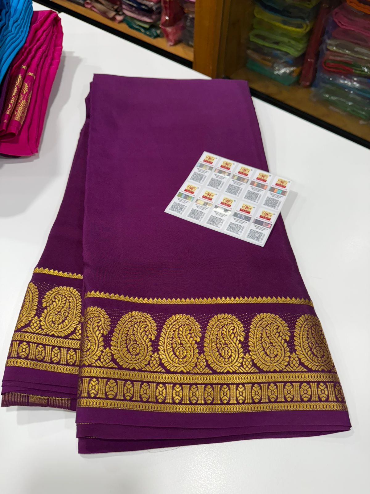 Mysore silk saree Mango border