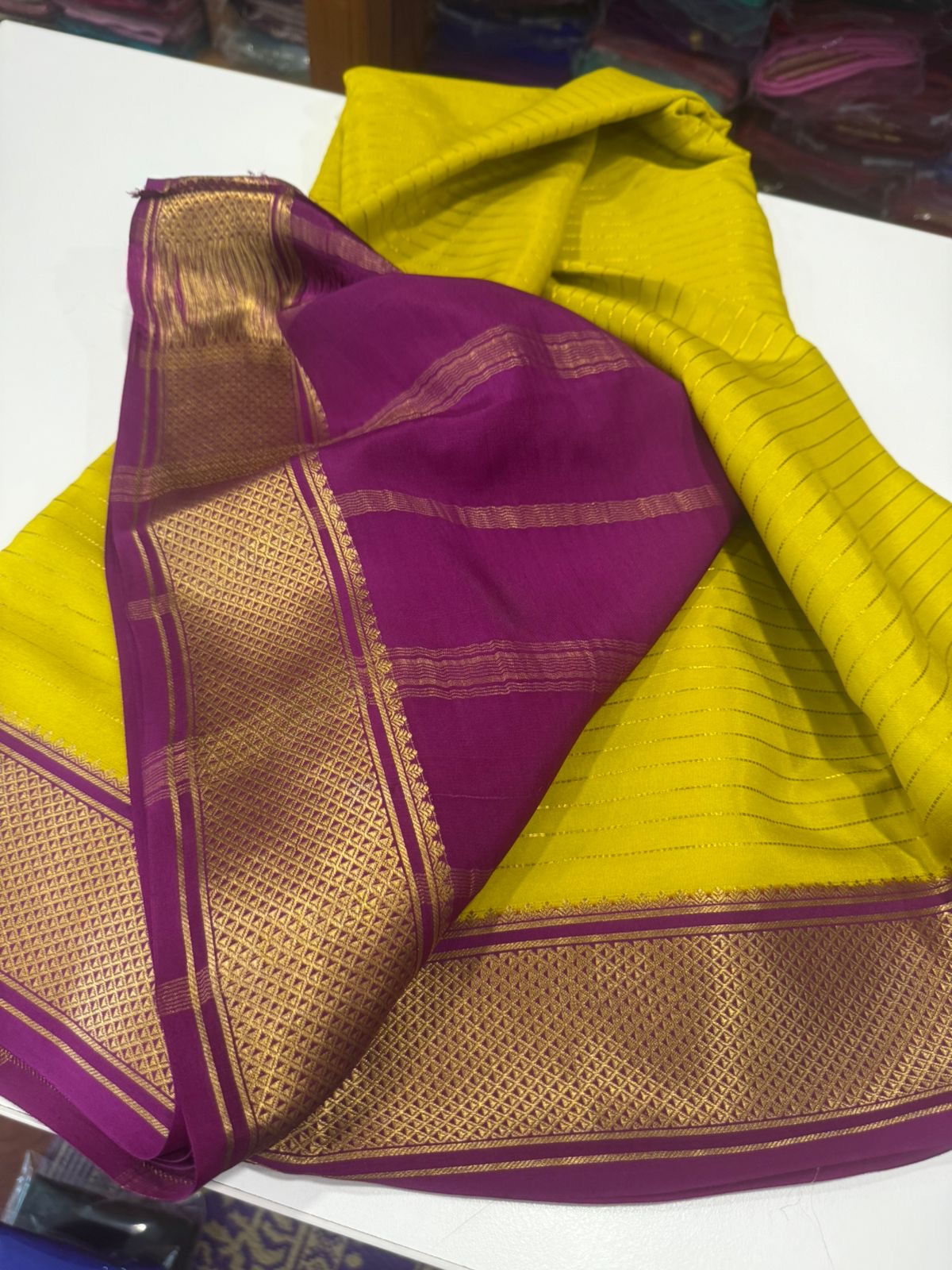 Salari pattern Mysore silk Saress