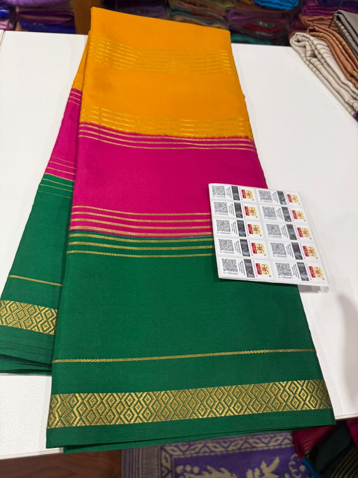 ๐3D pattern mysore silk sarees with elegant color combinations โค๏ธ