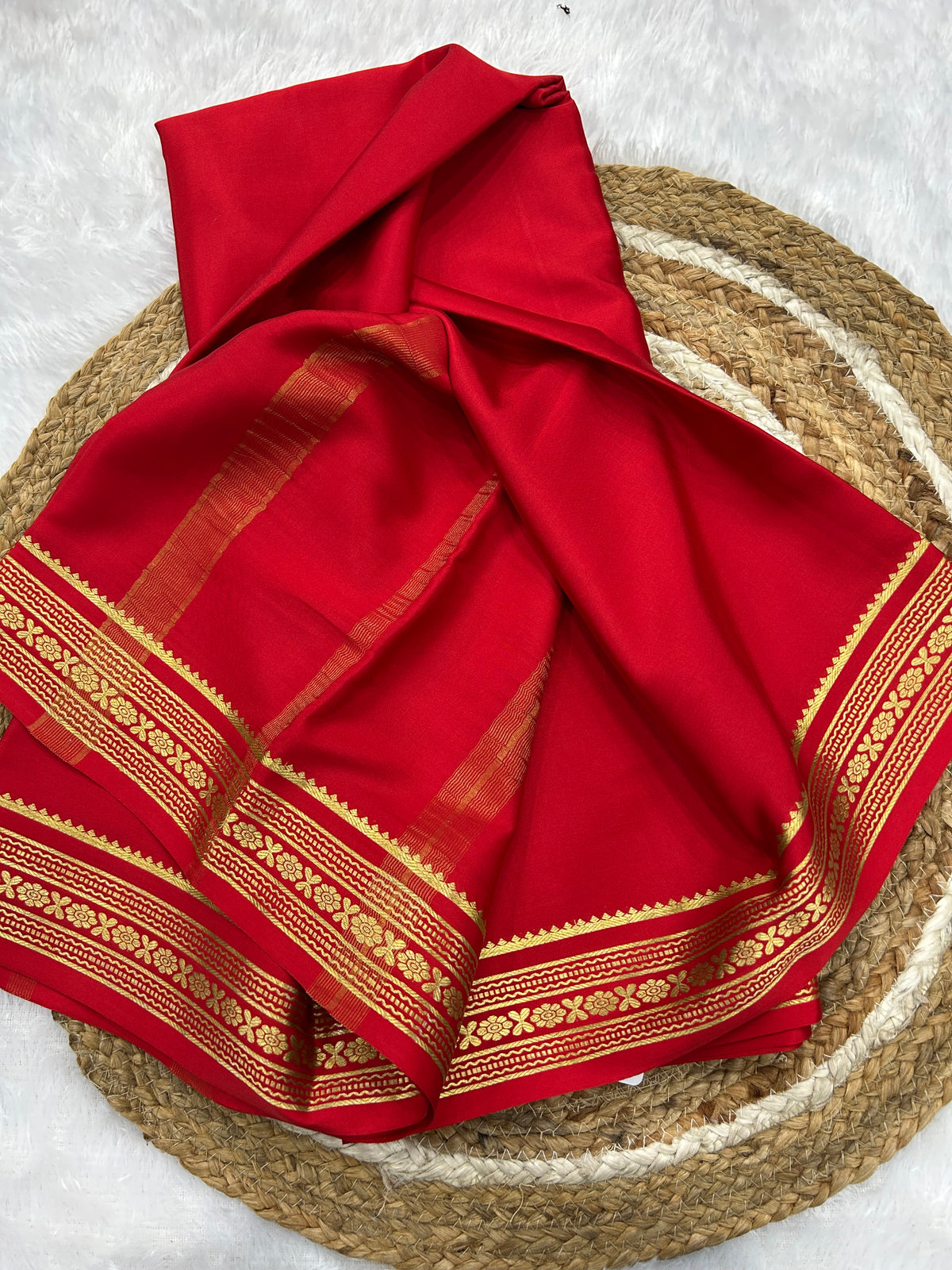 Mysore silk floral border