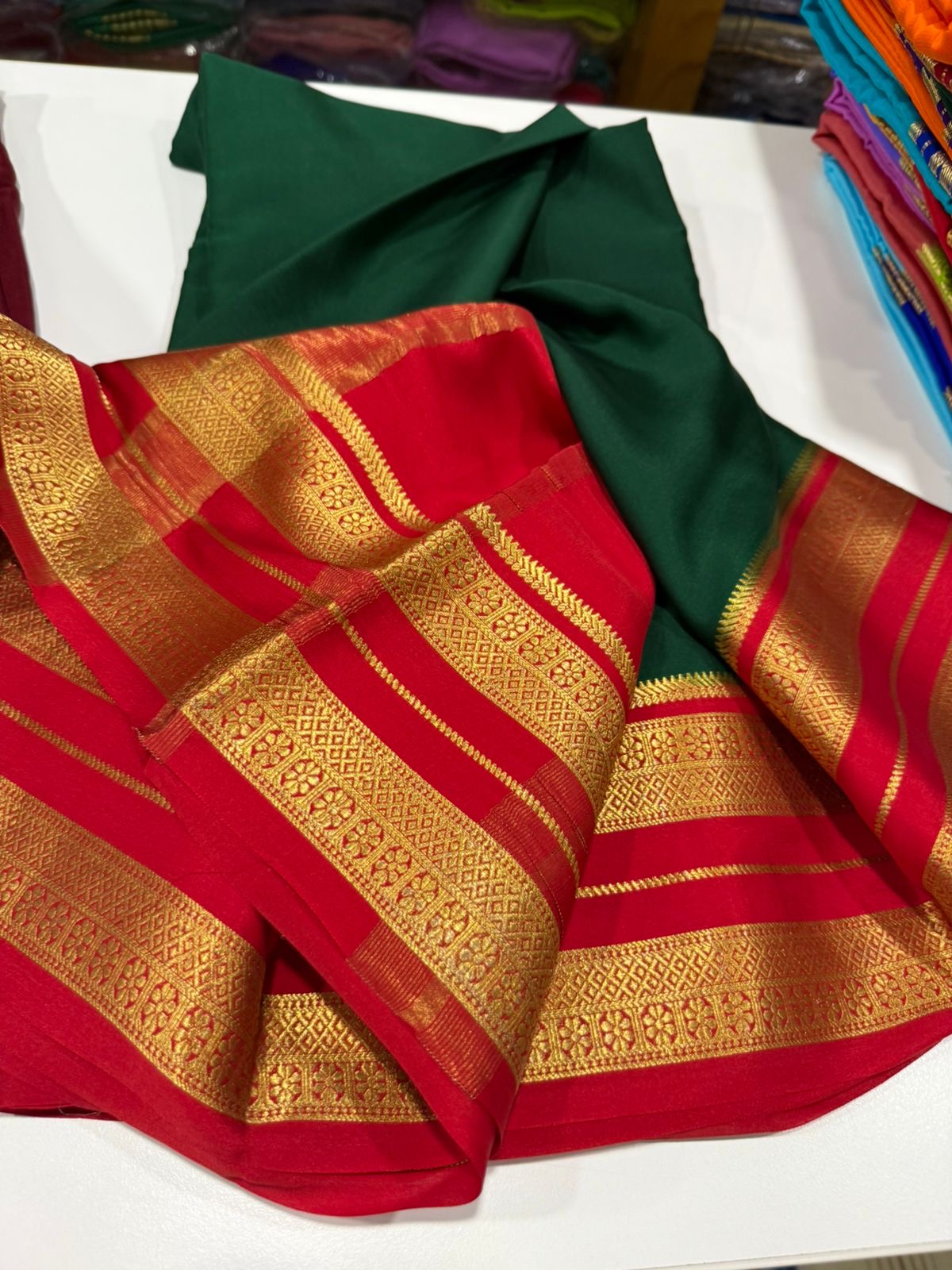Bentex contrast Mysore silk sarees