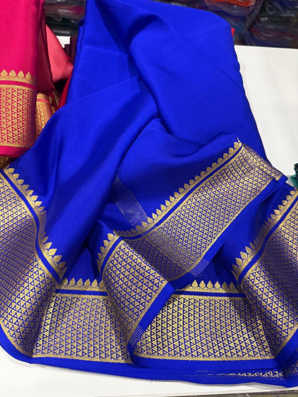 Mysore silk sarees self pattern