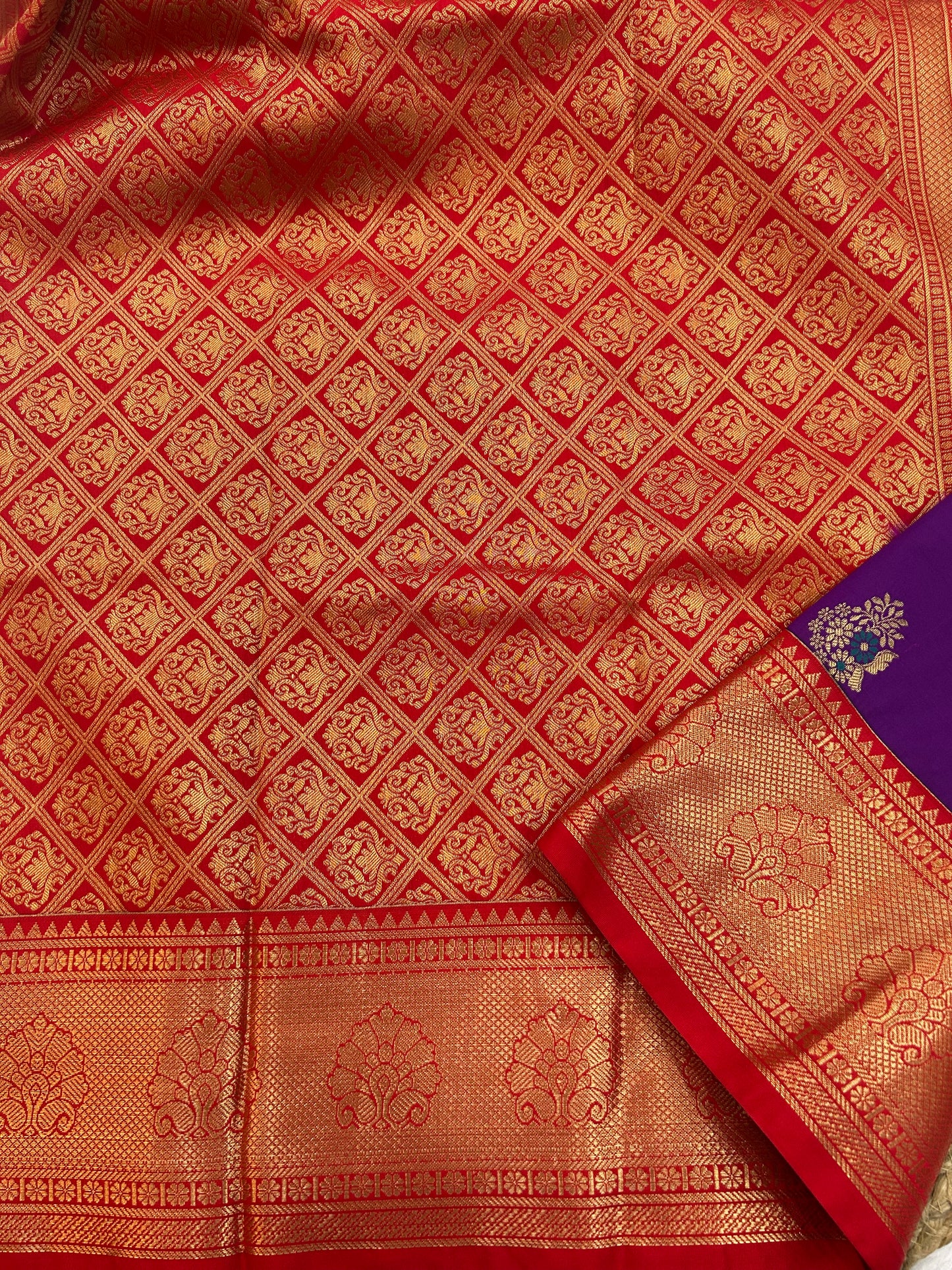 Semi silk floral butta saree