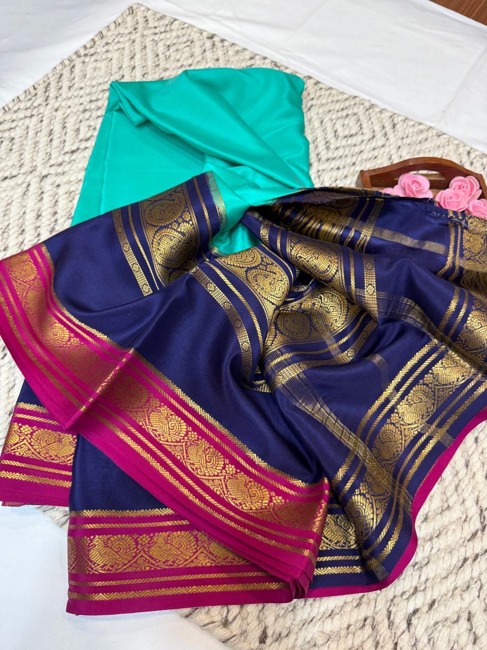 Mysore silk sarees 3D pattern