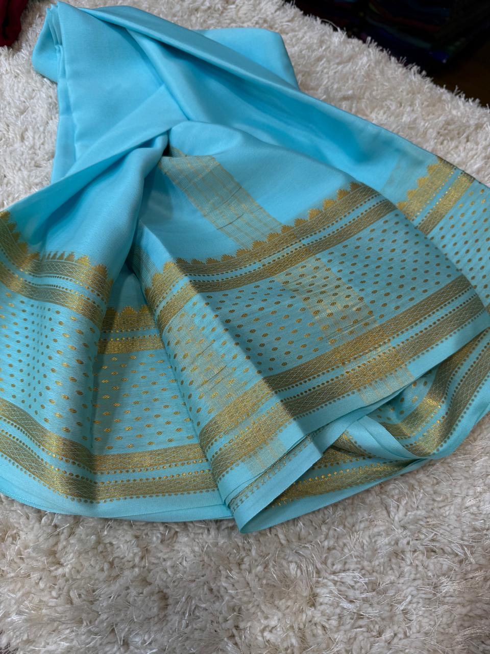 Mysore silk sarees self pattern