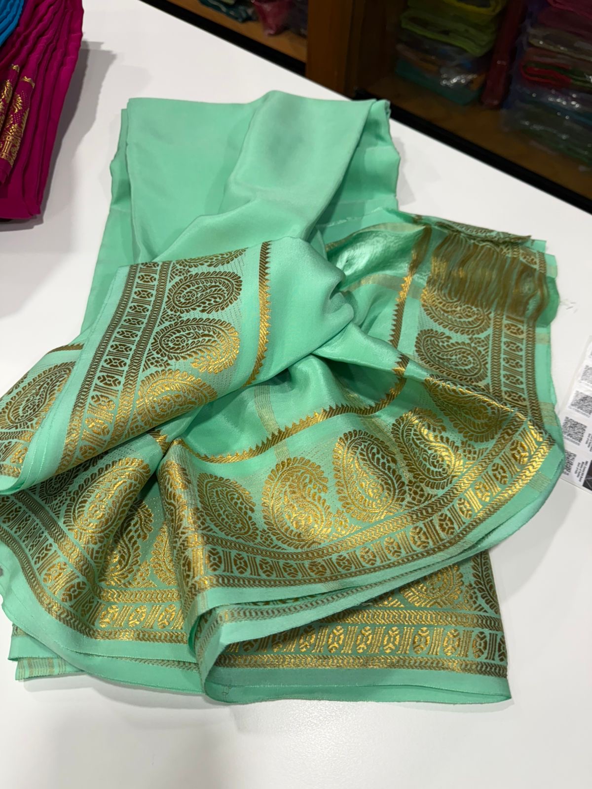 Mysore silk saree Mango border