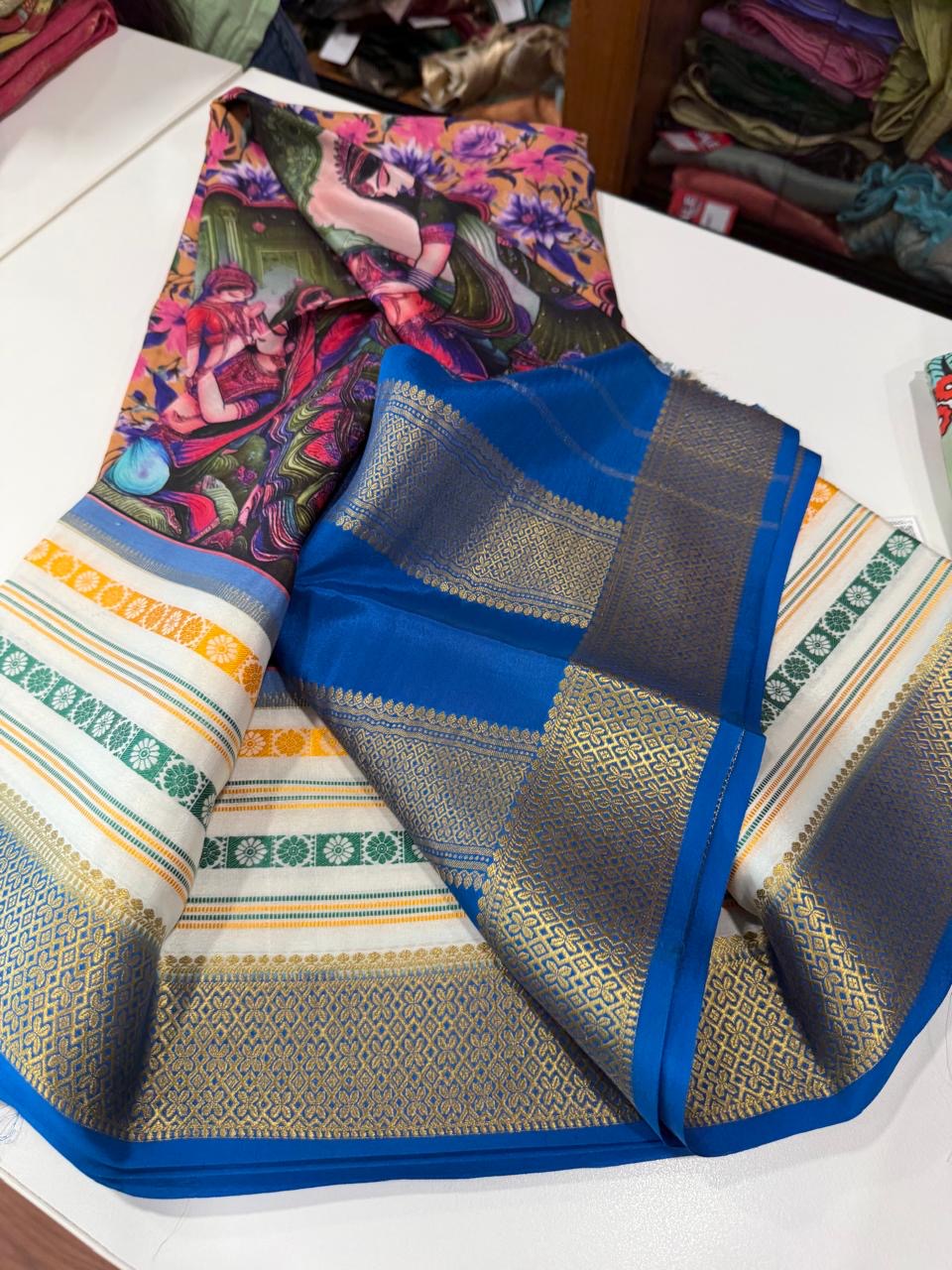 😍Digital print mysore silk sarees 😍