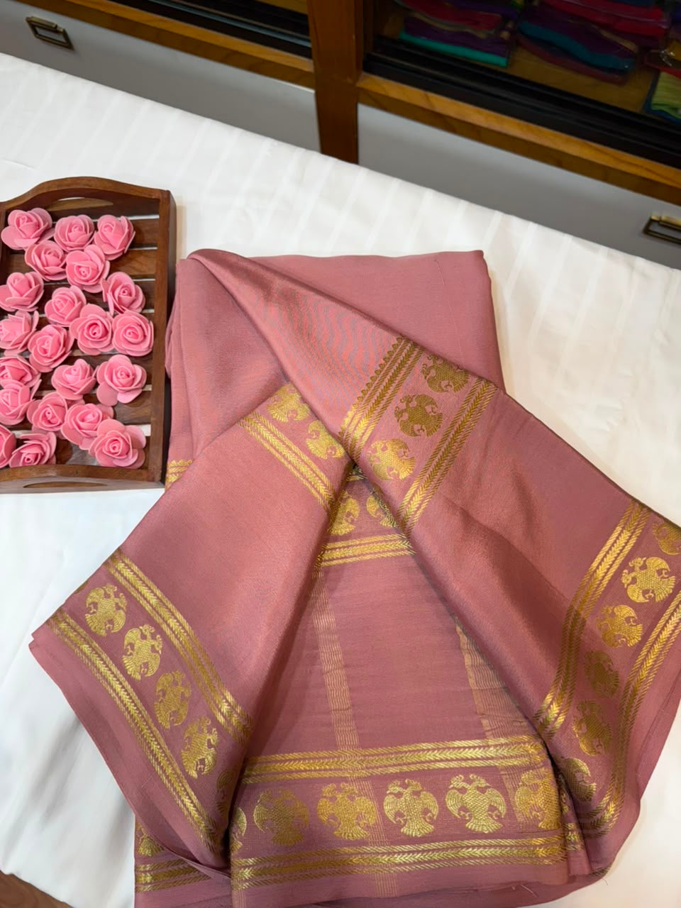 Mysore silk sarees self pattern