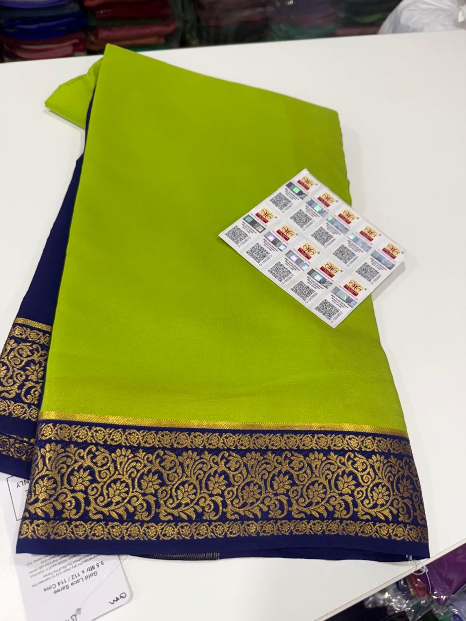 ❤️Traditional border in gold lace Zari Mysore silk sarees ❤️
