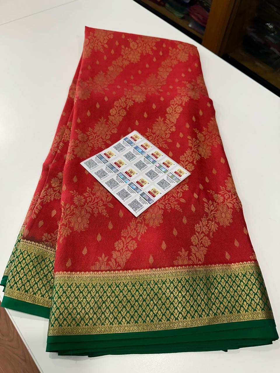 Brocade Mysore silk saree