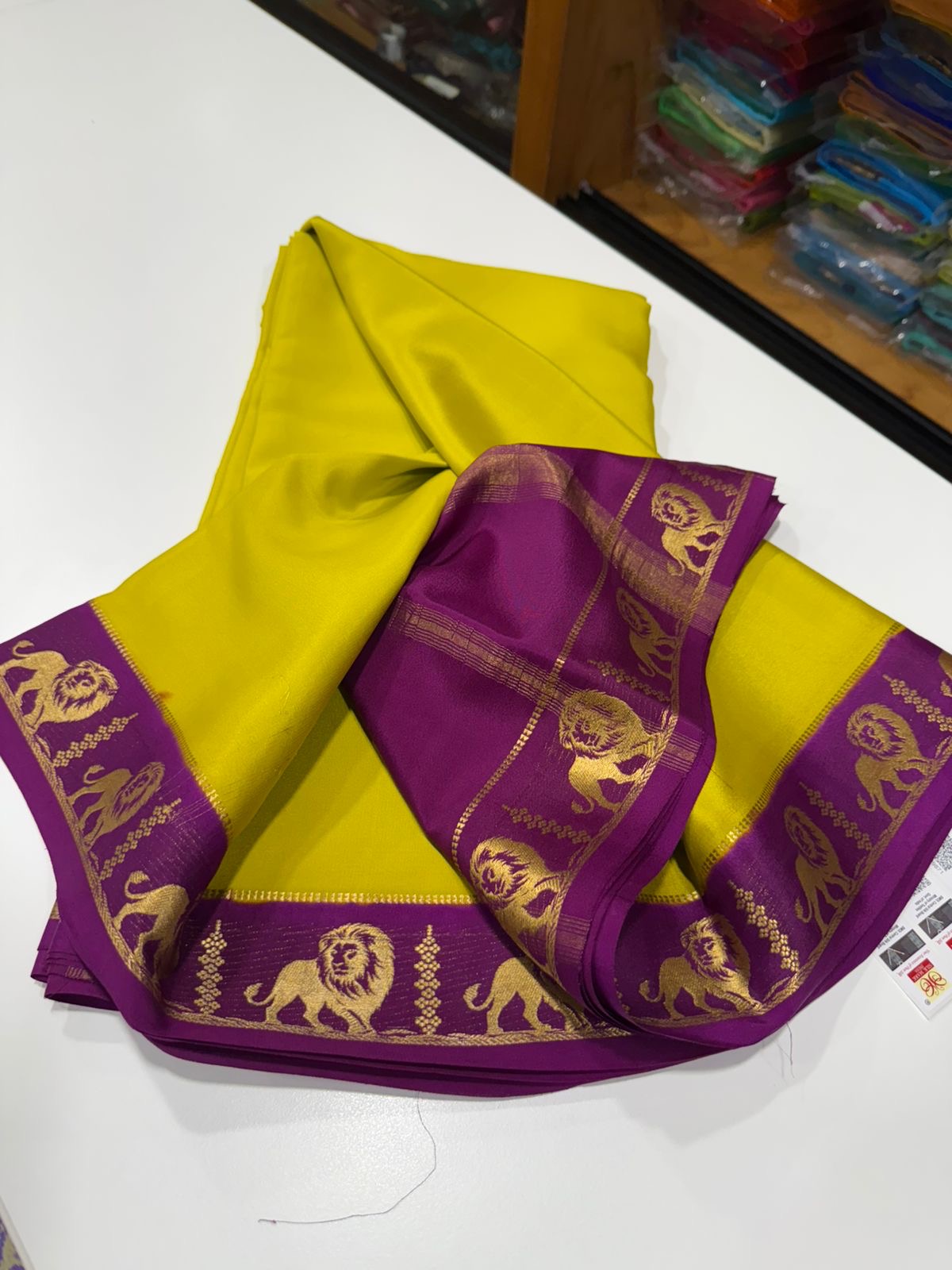 Mysore silk sarees contrast pattern