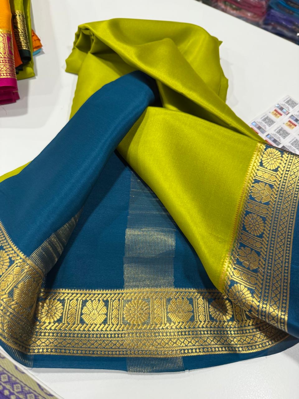 Mysore silk sarees light weight pattern