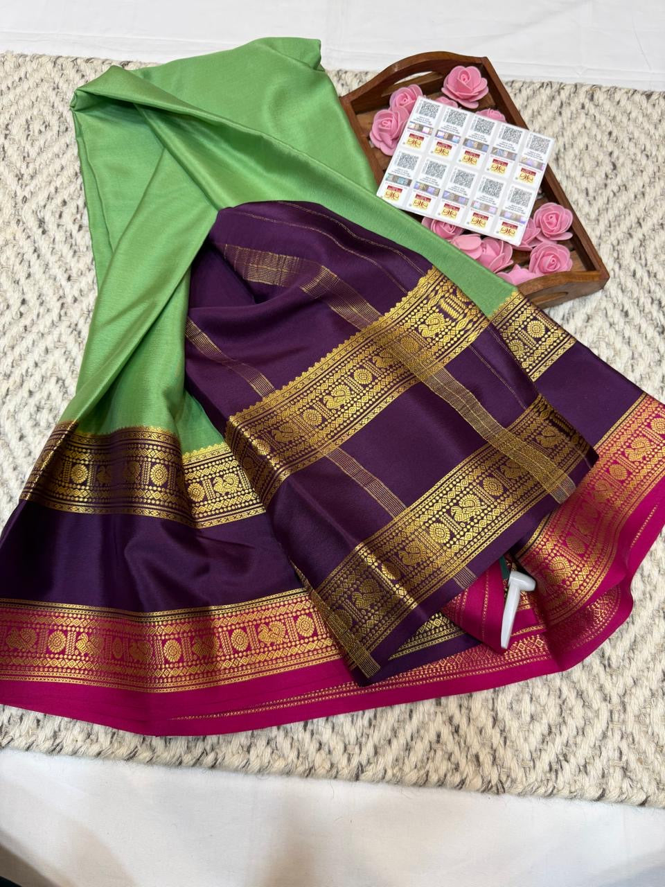 Mysore silk sarees 3D pattern