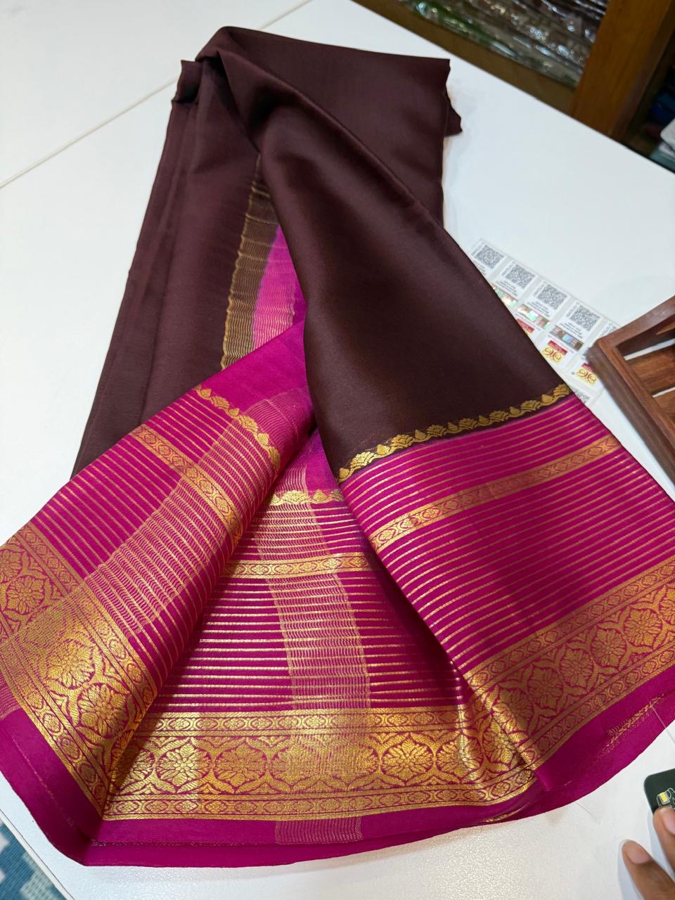 Mysore silk sarees light weight pattern