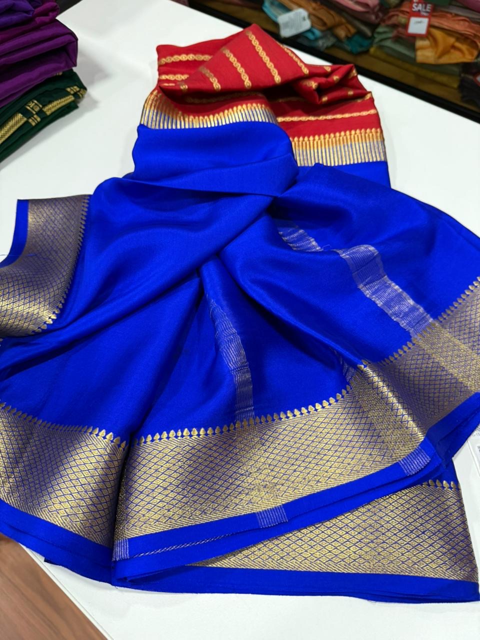 Mysore silk Saress with beautiful colors combination