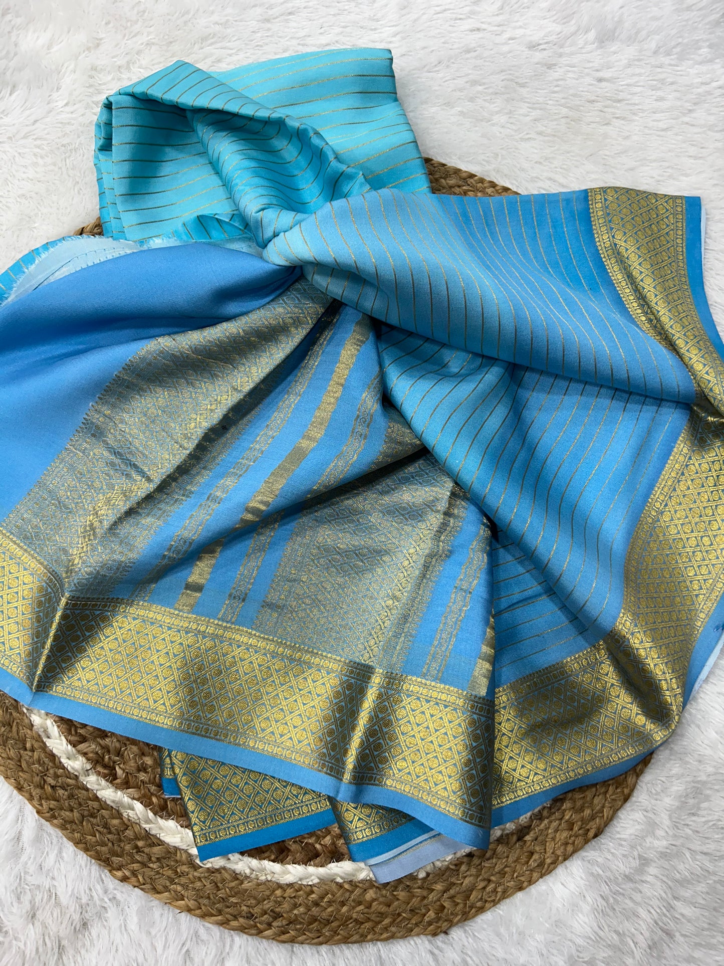 Multi dying Mysore silk saree