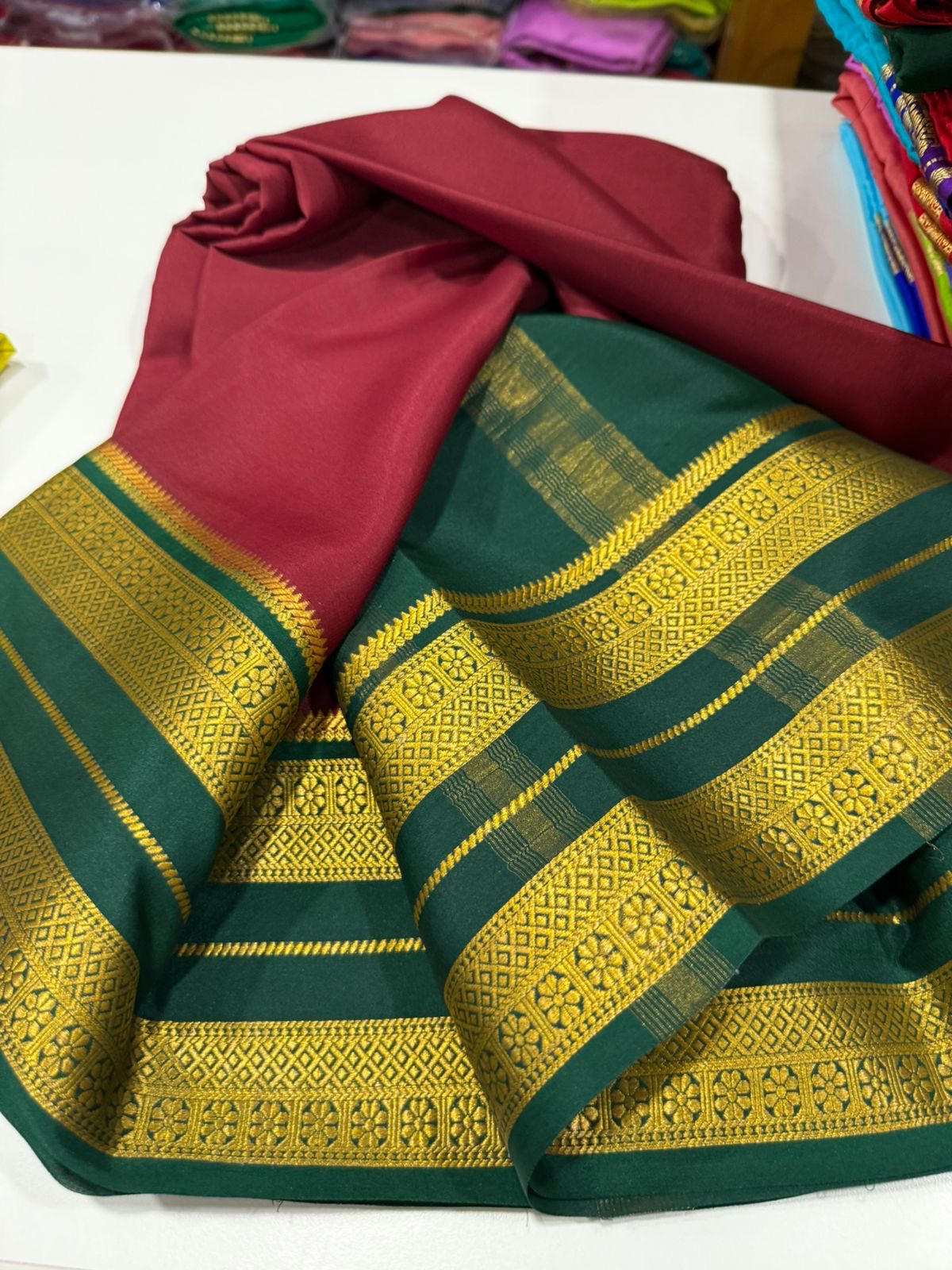Bentex contrast Mysore silk sarees