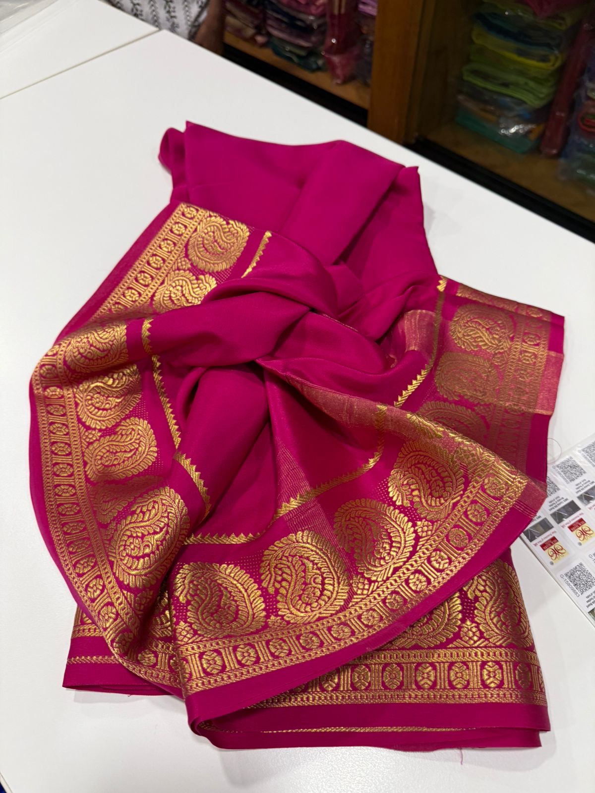 Mysore silk saree Mango border