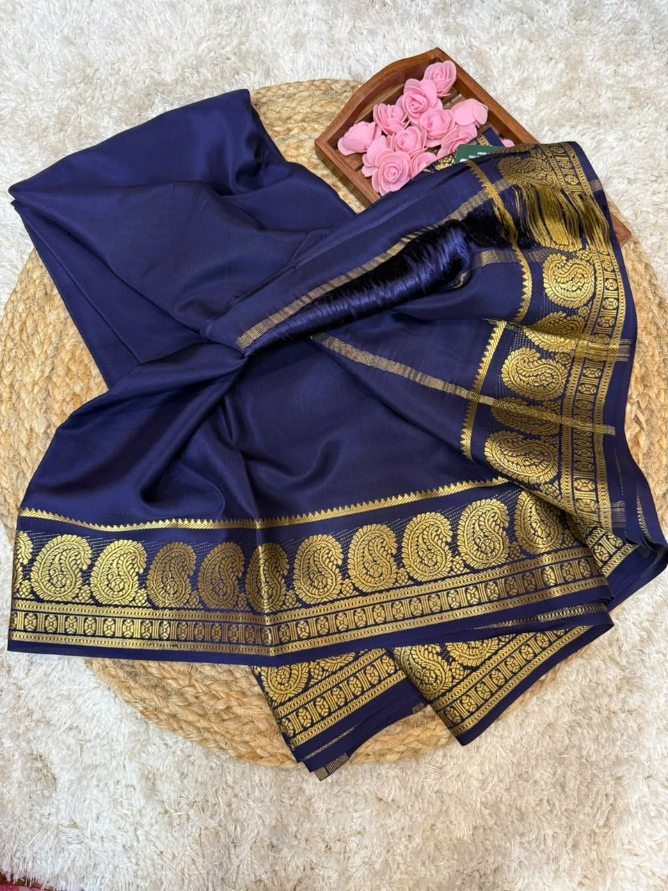 Mysore silk sarees self pattern