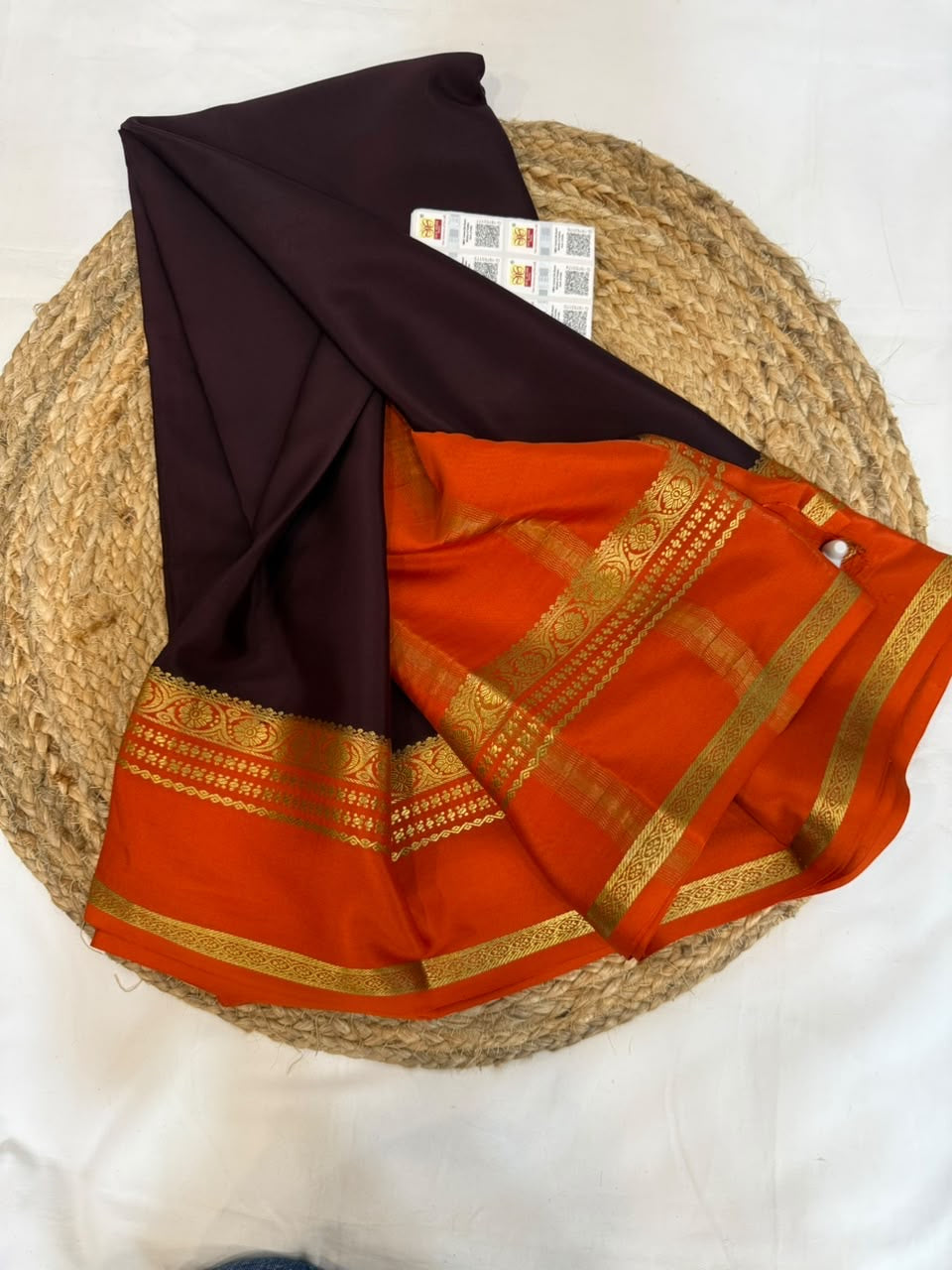 Mysore silk sarees contrast pattern