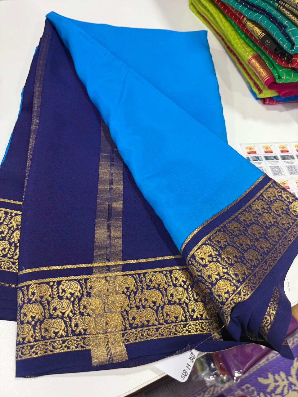 ❤️Traditional border in gold lace Zari Mysore silk sarees ❤️