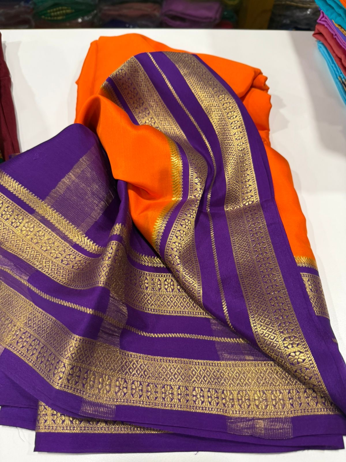 Bentex contrast Mysore silk sarees