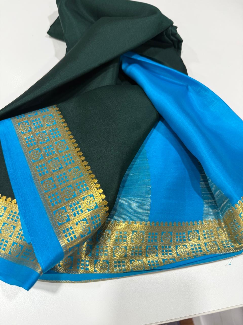 Mysore silk sarees light weight pattern