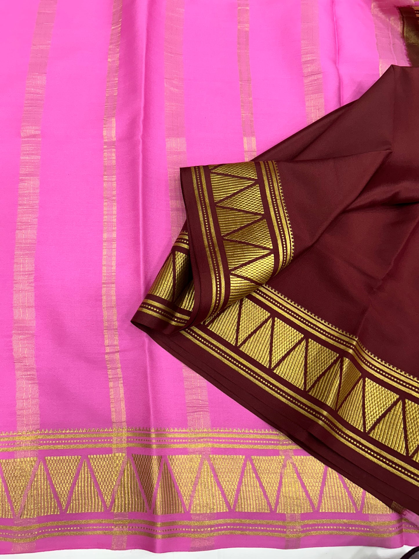 Contrast Mysore silk