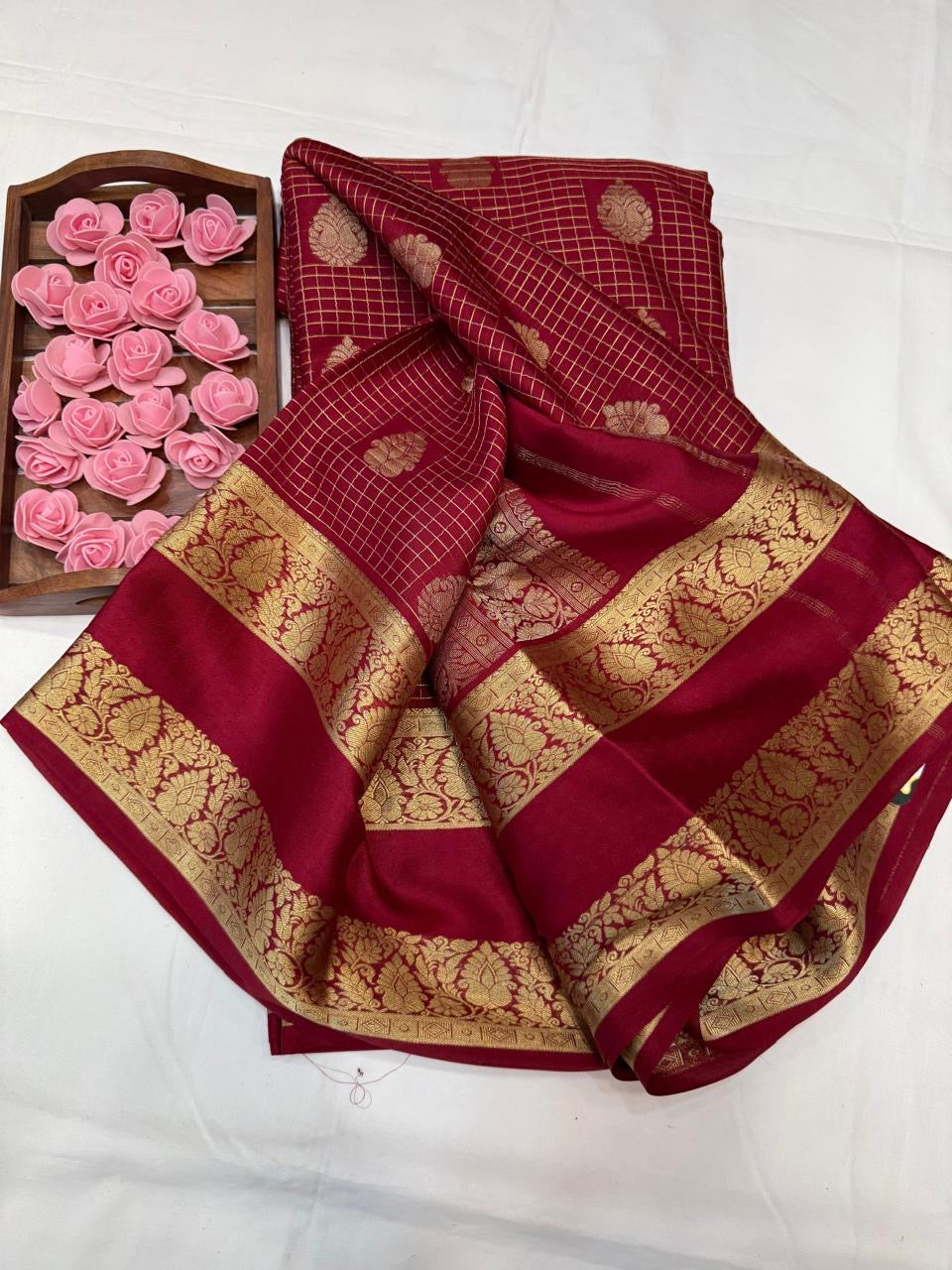 Mysore silk sarees self pattern