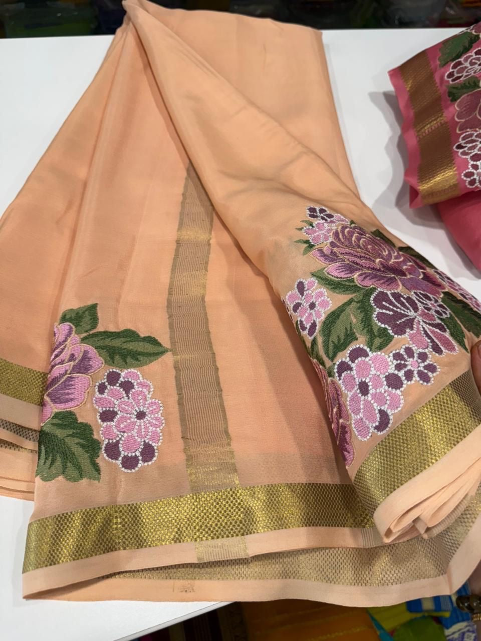 ❤️ Embroidery n Cutwork Mysore silk sarees ❤️