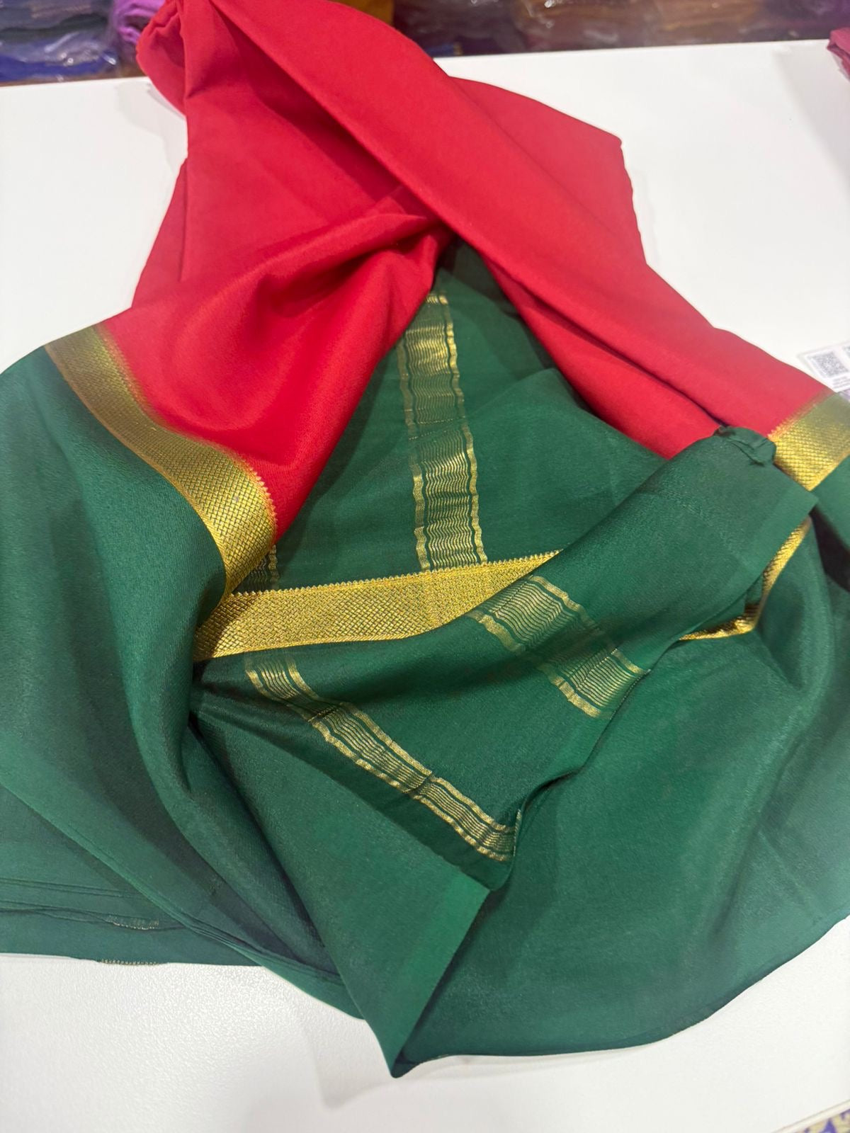 Traditional pattern mysore silk sarees with beautiful Colors