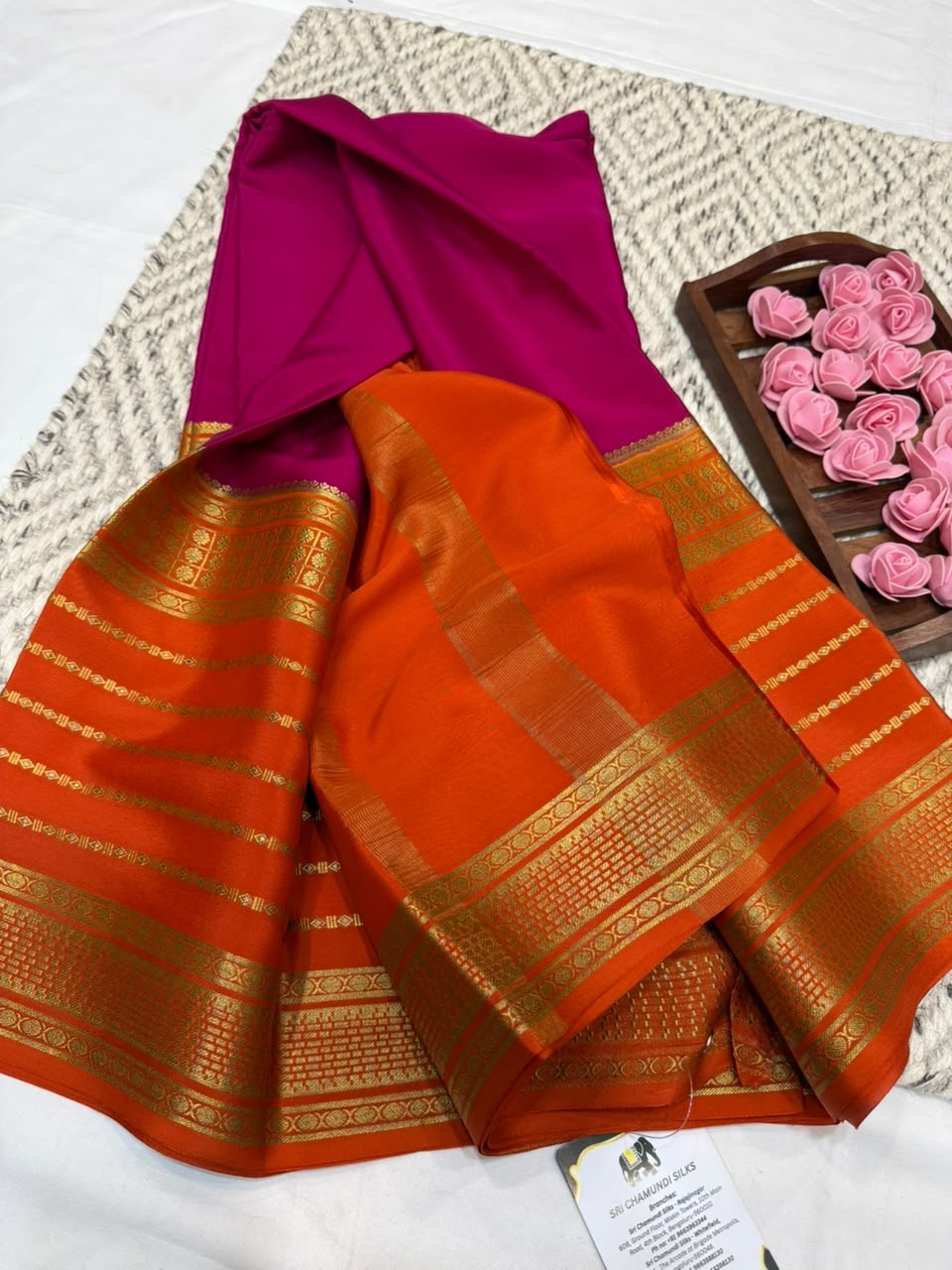Mysore silk sarees 3D pattern