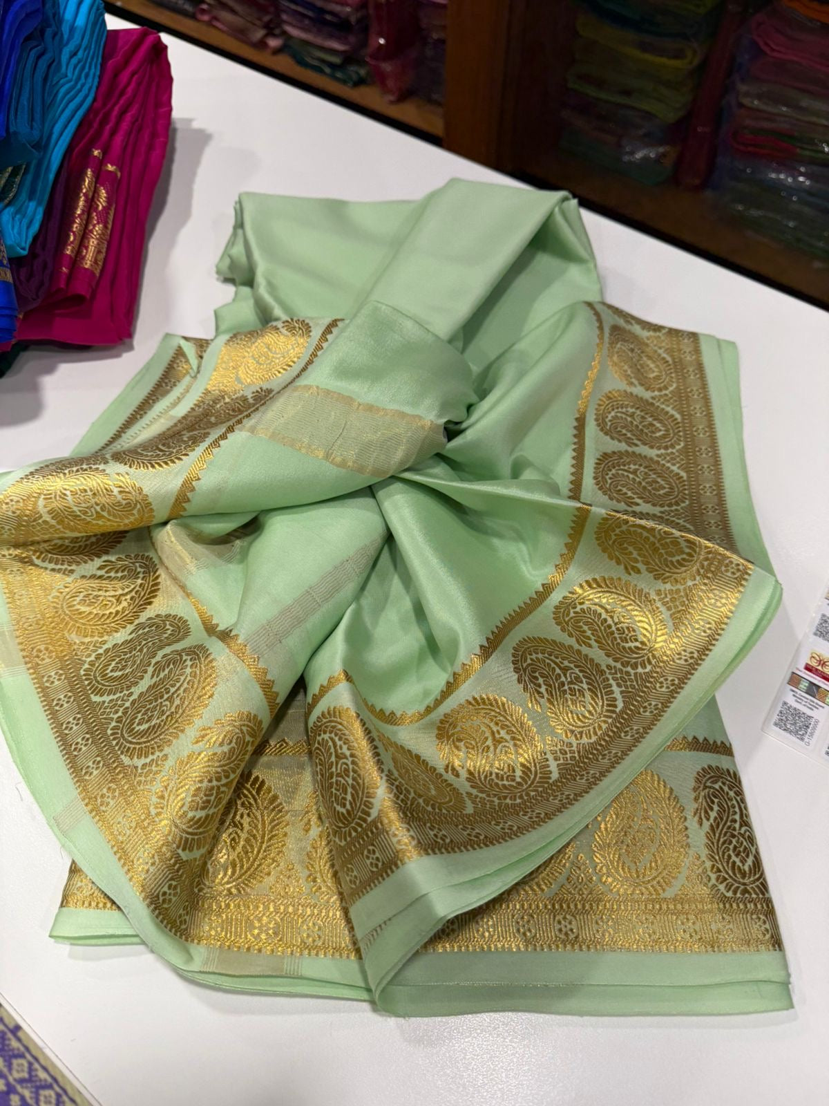Mysore silk saree Mango border