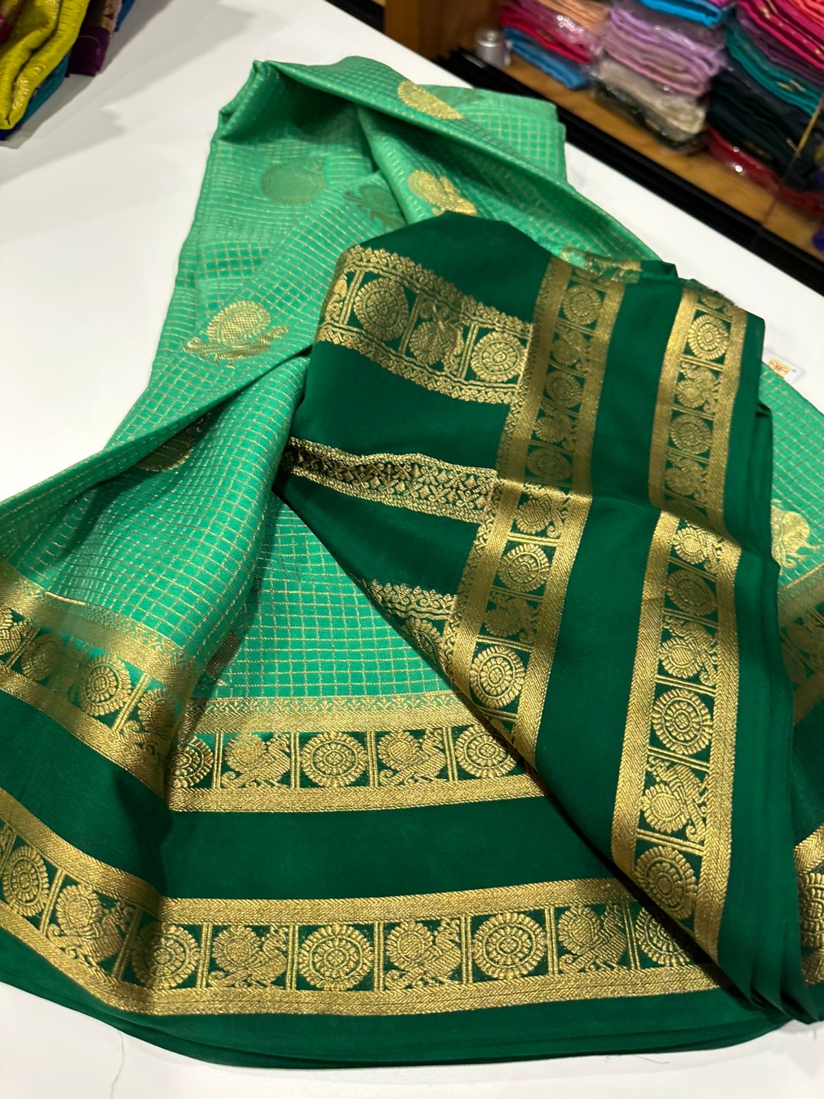 All over saree more zari consumption with beautiful color combination