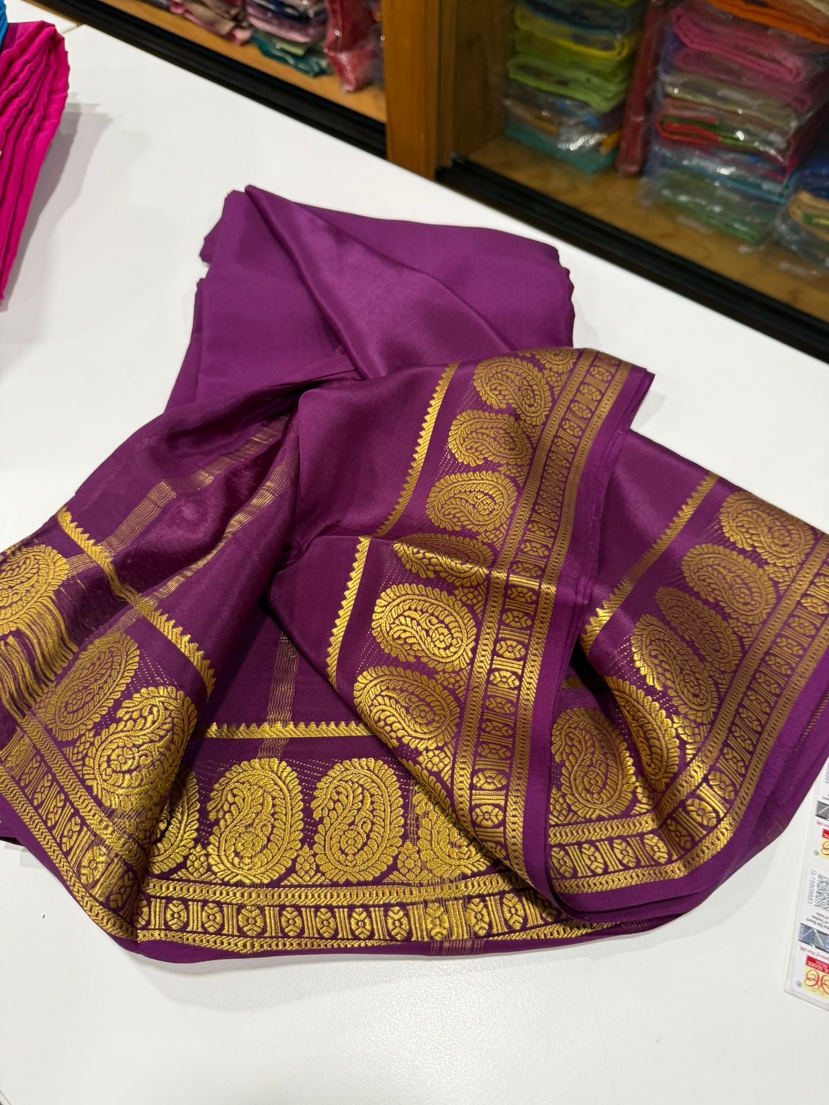 Mysore Silk saree Mango border