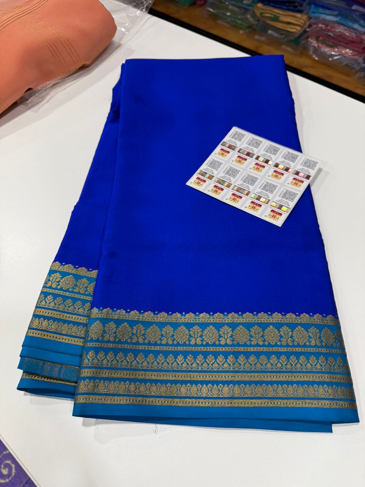 Mysore silk sarees contrast pattern