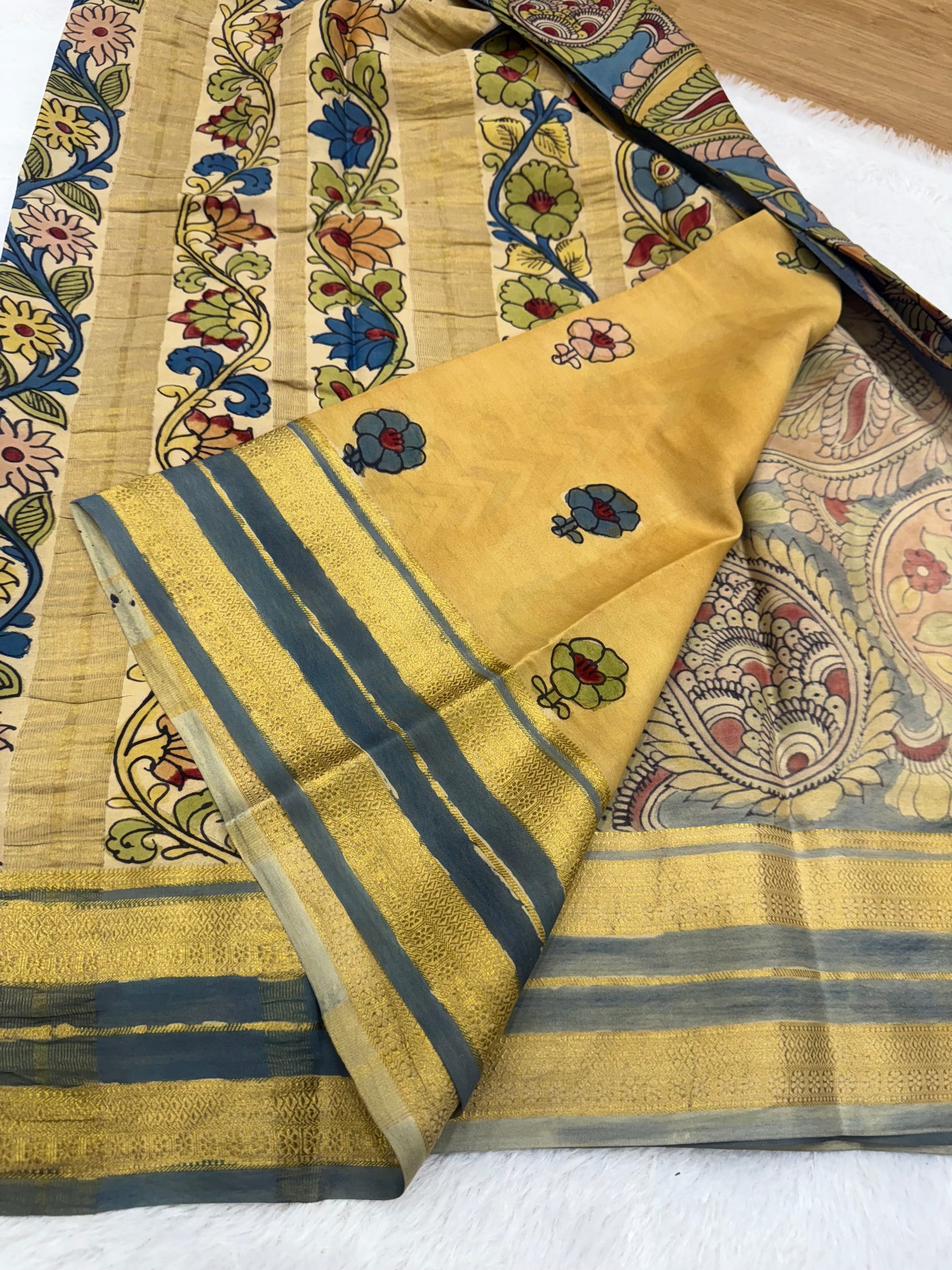 Pen Kalamkari Mysore silk