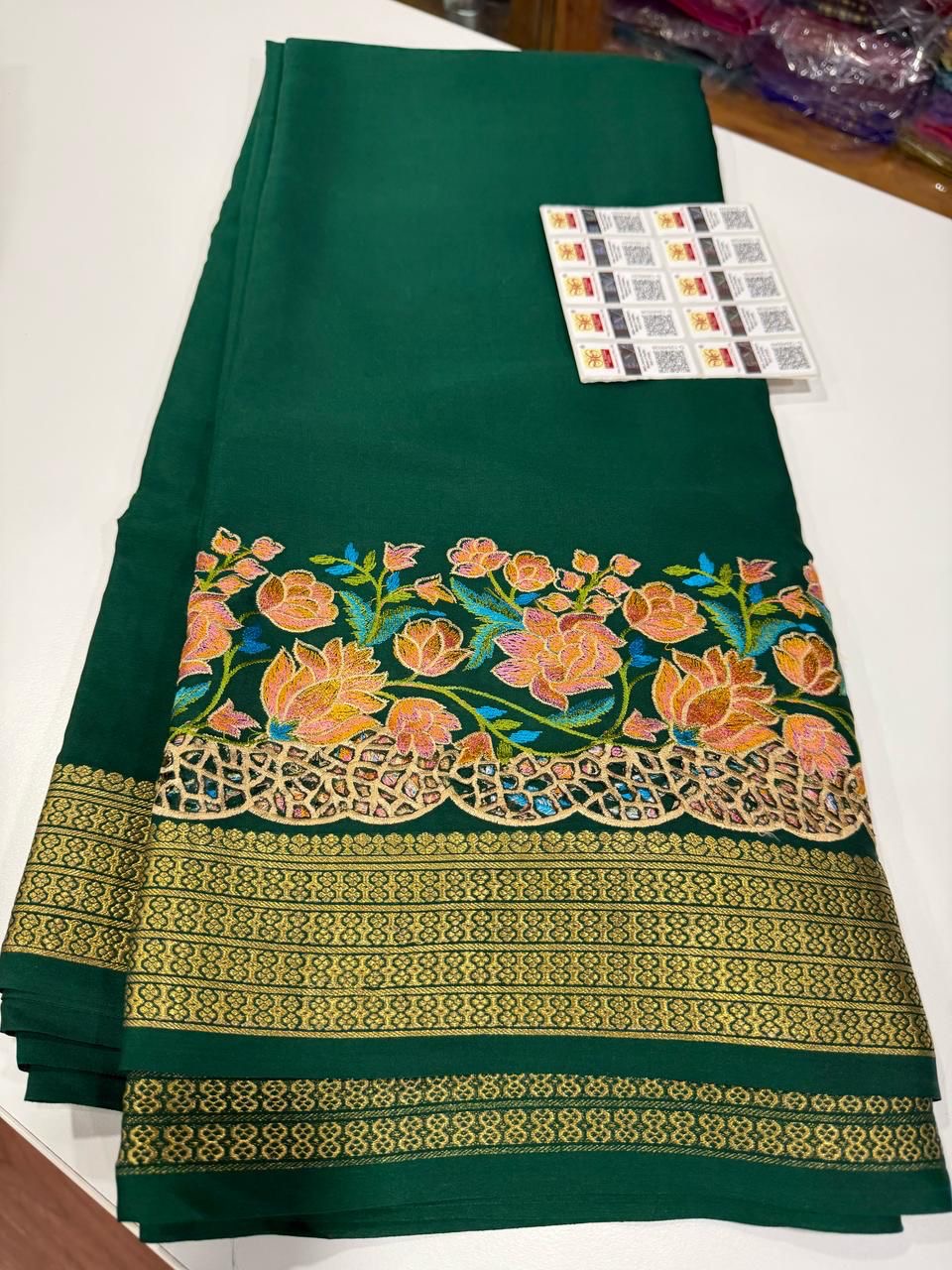❤️ Embroidery n Cutwork Mysore silk sarees ❤️