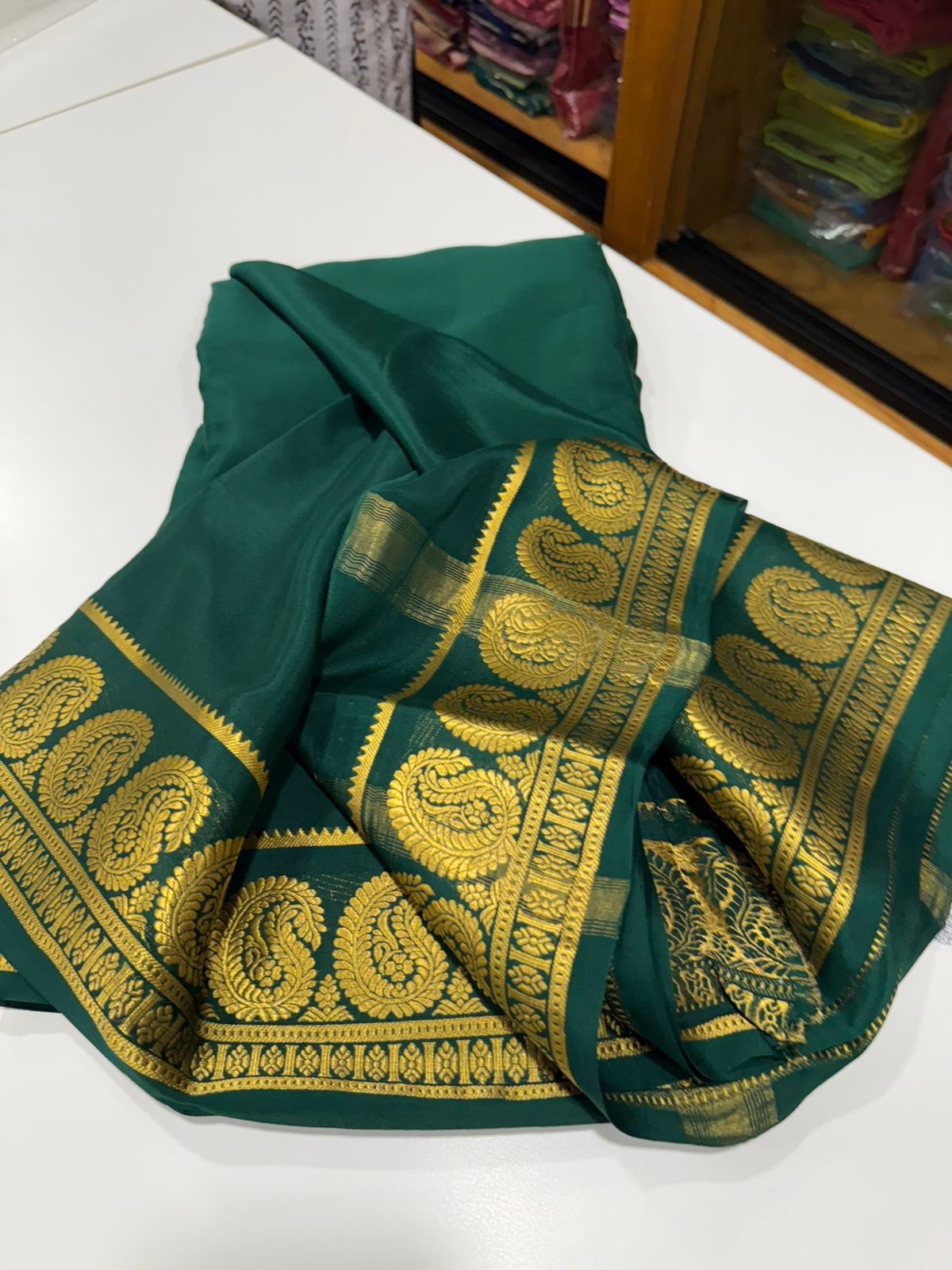 Mysore silk saree Mango border