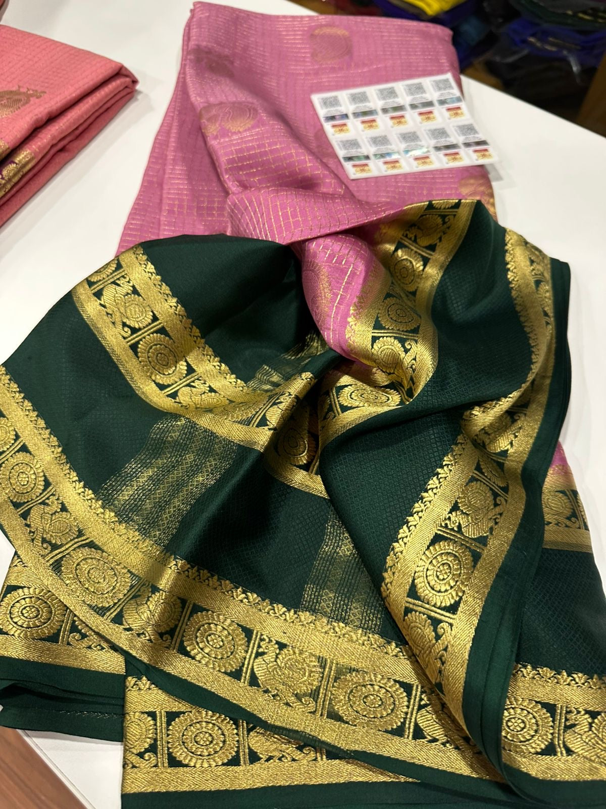 All over saree more zari consumption with beautiful color combination