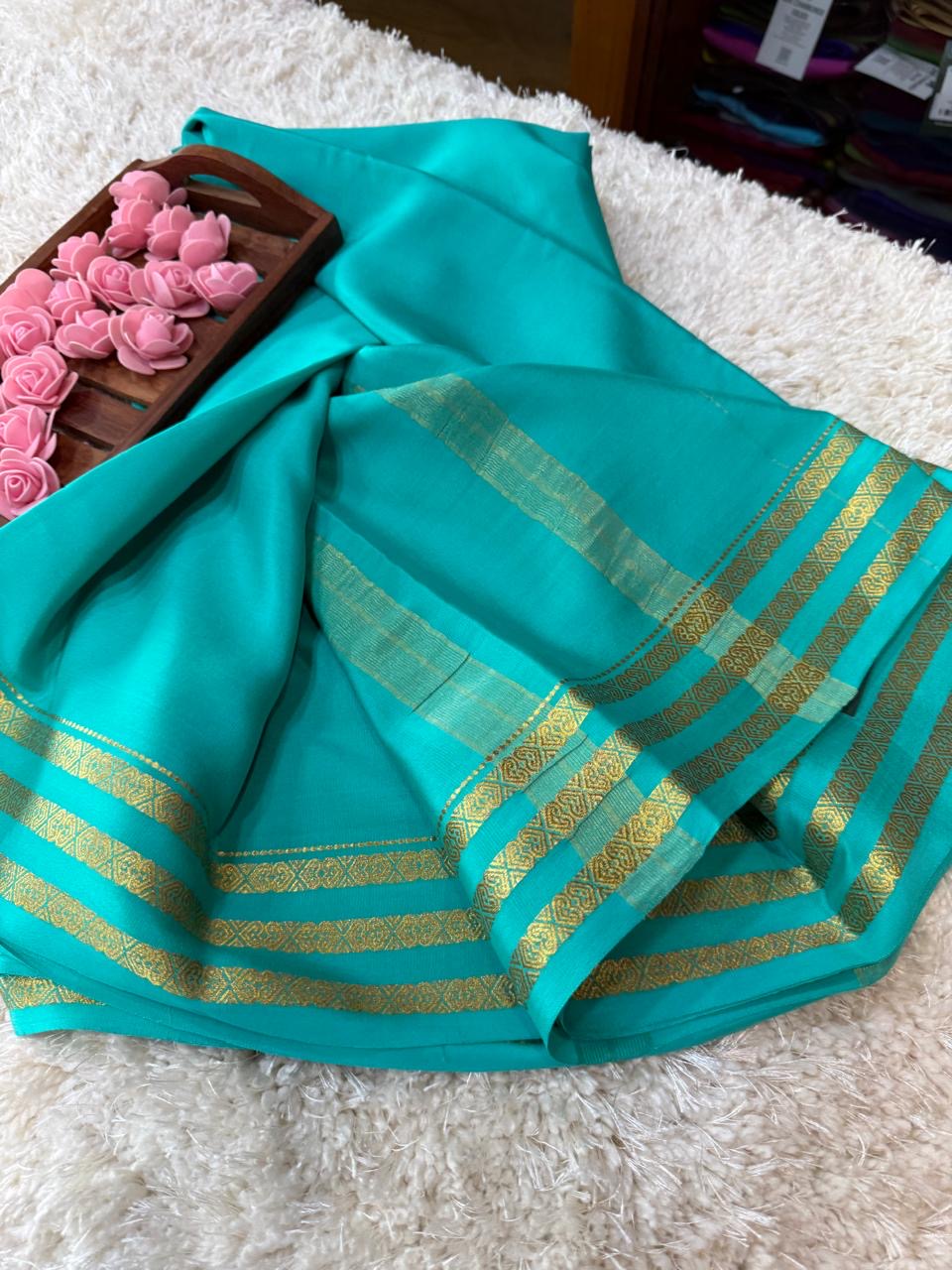 Mysore silk sarees self pattern