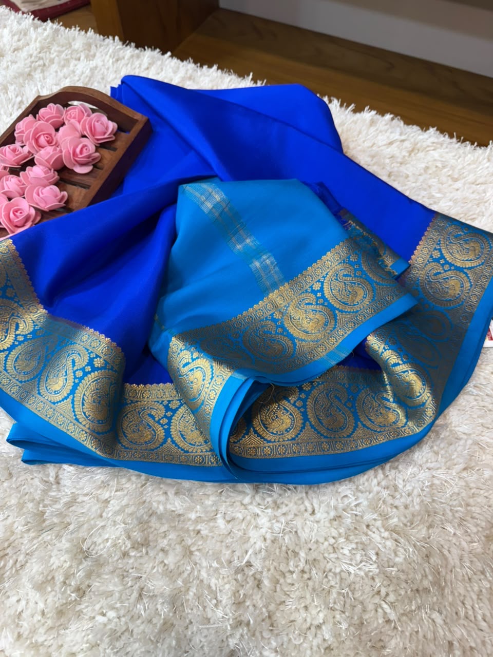 Mysore silk sarees contrast pattern