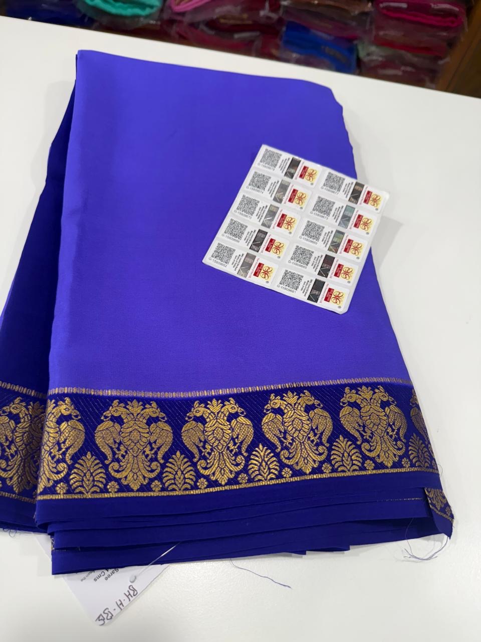 ❤️Traditional border in gold lace Zari Mysore silk sarees ❤️