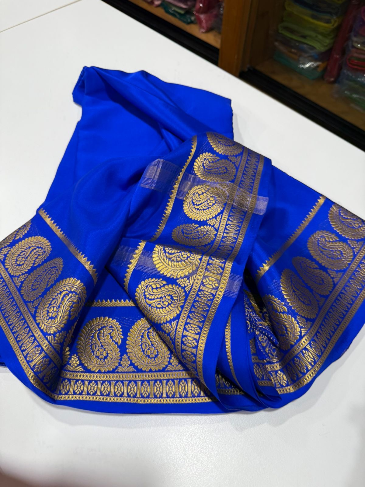 Mysore silk saree Mango border