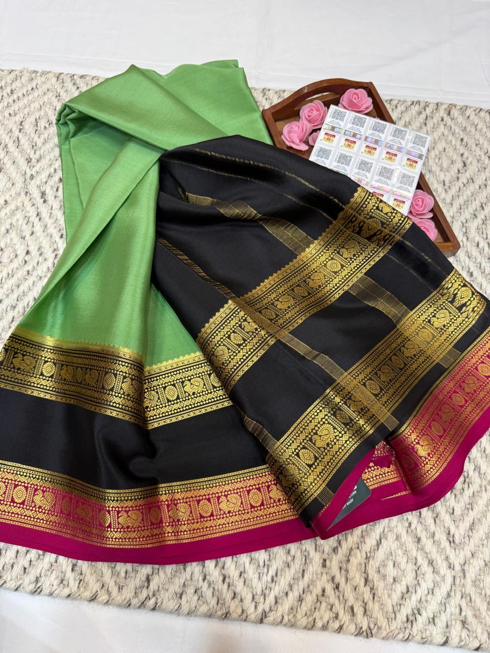 Mysore silk sarees 3D pattern