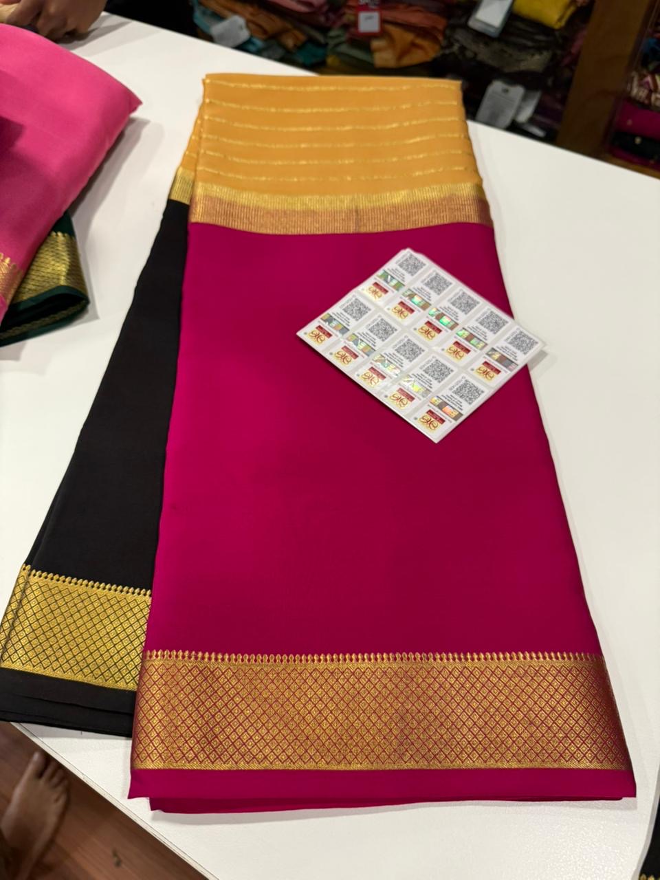 Mysore silk Saress with beautiful colors combination